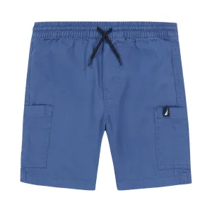 Nautica Boys' Pull-On Cargo Short Blue Mirage Nautica