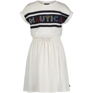 Nautica Girls' Billboard Logo Dress (7-16) Antique White Wash Nautica