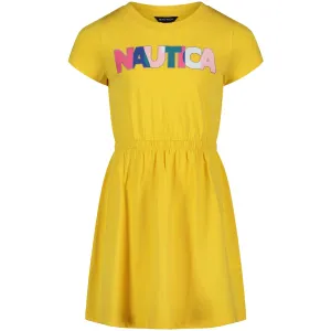 Nautica Girls' Rainbow Dress (7-16) Neon Yellow Nautica