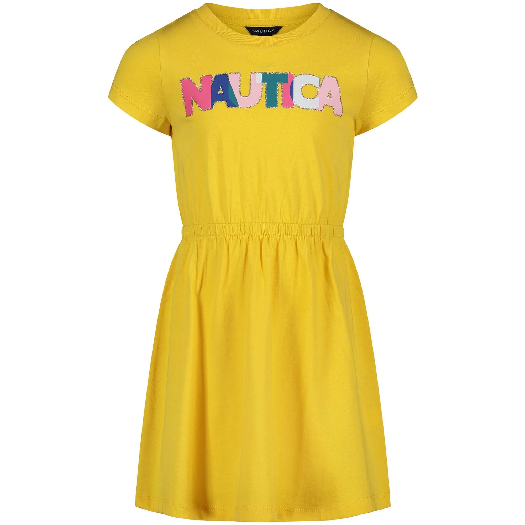 Nautica Girls' Rainbow Dress (7-16) Neon Yellow Nautica