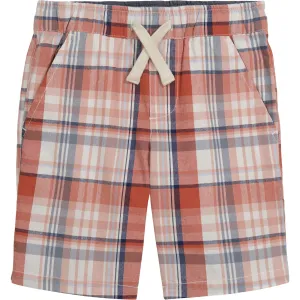 Nautica Little Boys' Plaid Pull-On Short Pink Clay Nautica