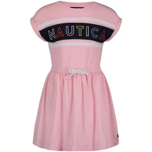 Nautica Little Girls' Billboard Logo Dress (4-6X) Sunguard Red Nautica
