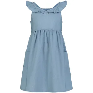 Nautica Little Girls' Chambray Dress (4-6X) Estate Blue Nautica