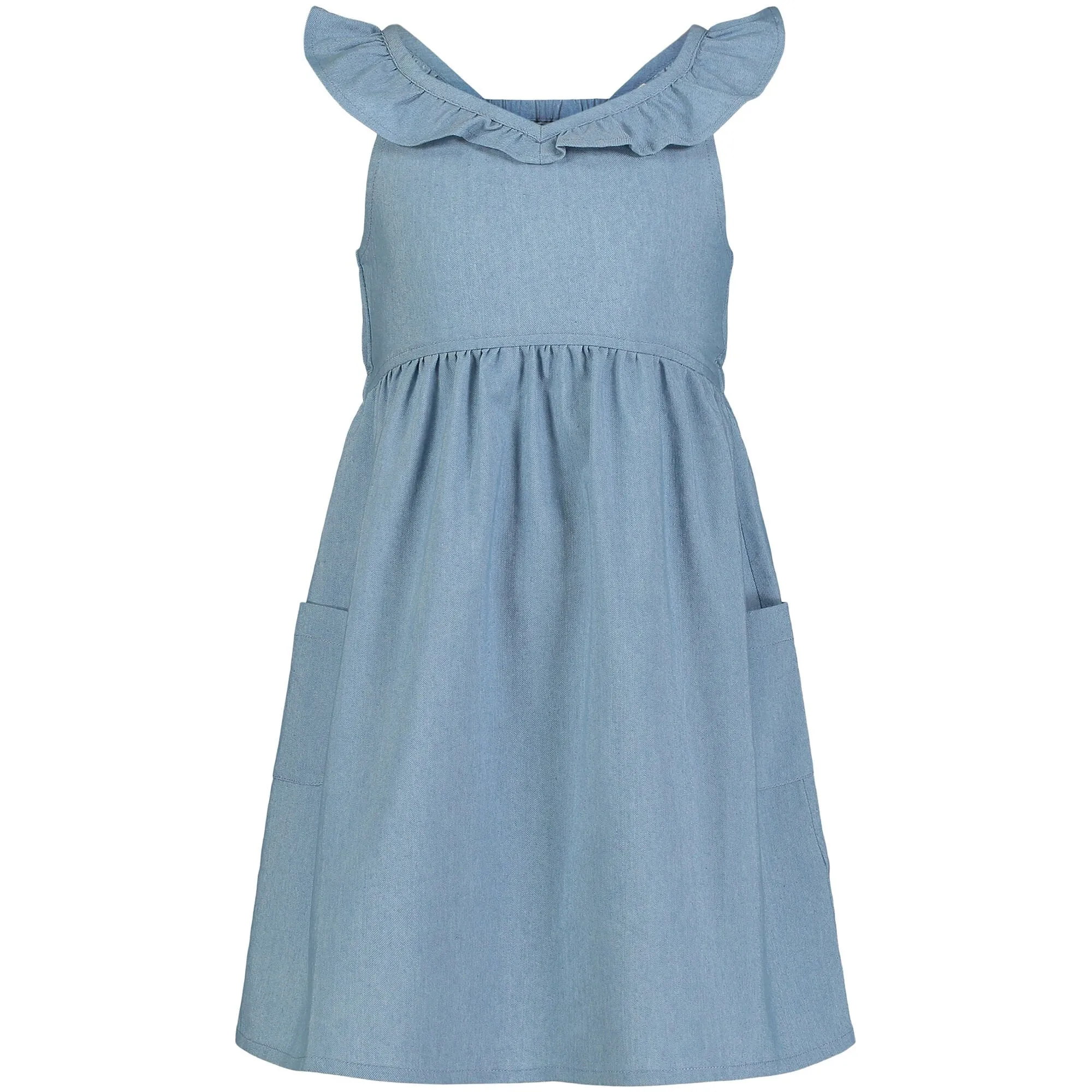 Nautica Little Girls' Chambray Dress (4-6X) Estate Blue Nautica
