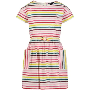 Nautica Little Girls' Striped Dress (4-6X) Egret Nautica