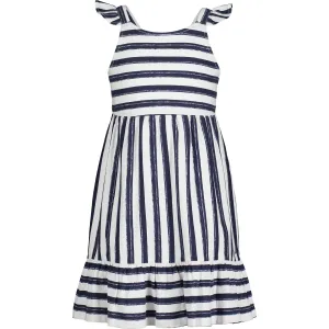 Nautica Little Girls' Watercolor-Stripe Dress (4-6X) Navy Nautica