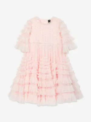 Needle & Thread Girls La Vie En Rose Dress in Pink
