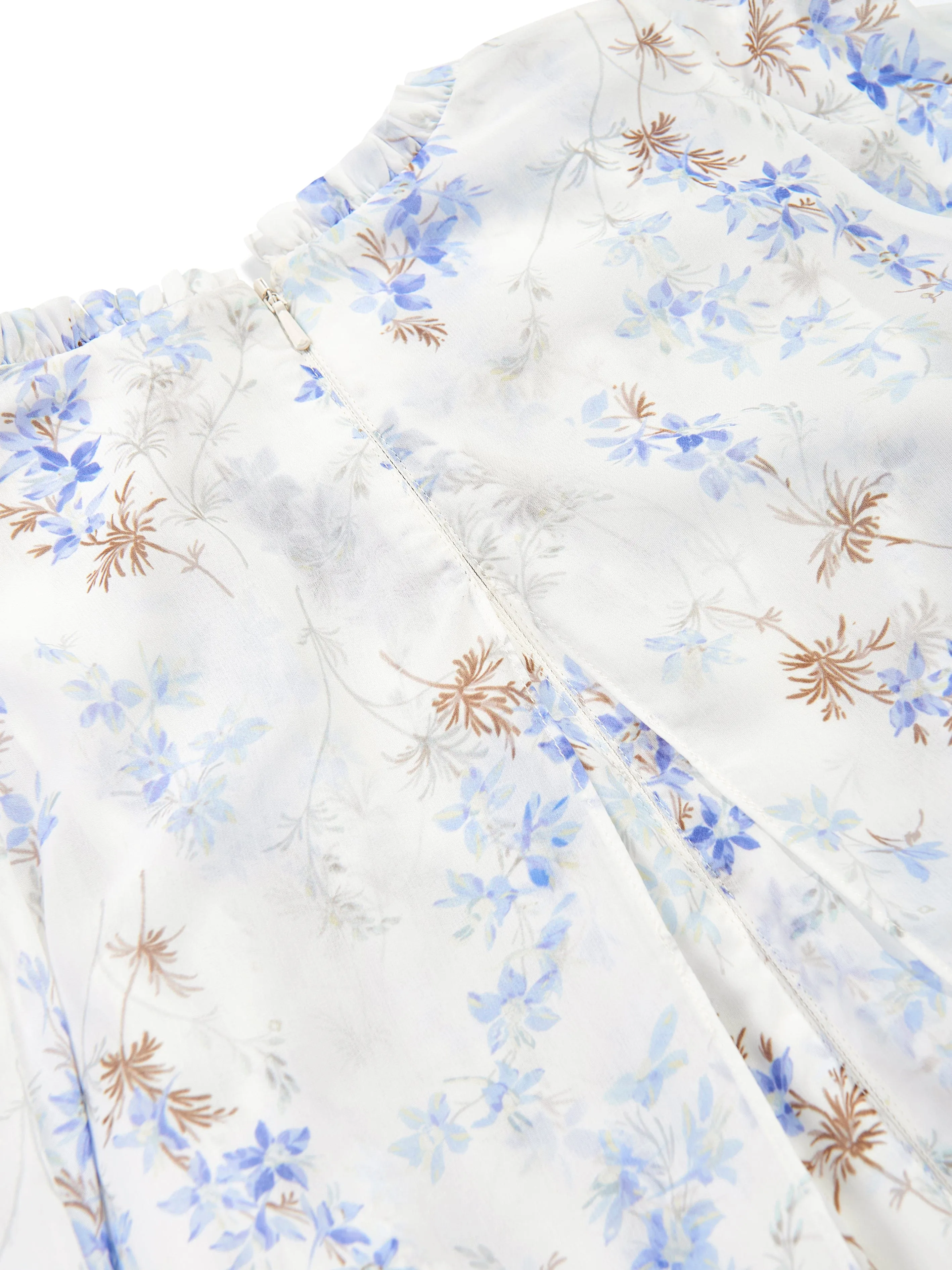 Needle & Thread Girls Ophelia Ditsy Chiffon Cape Dress in White