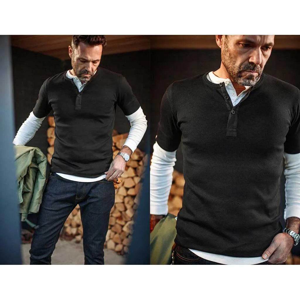 New Elder Henley Short Sleeve Shirt &SONS Clothing