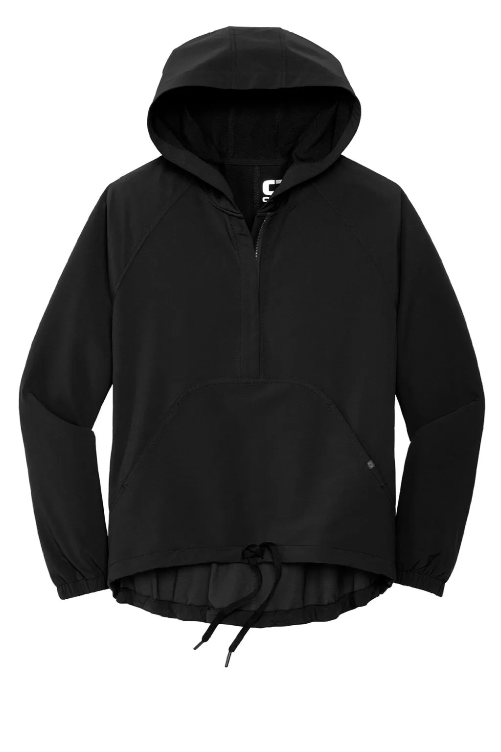 Ogio Womens Connection Water Resistant Full Zip Anorak Hooded Jacket - Blacktop