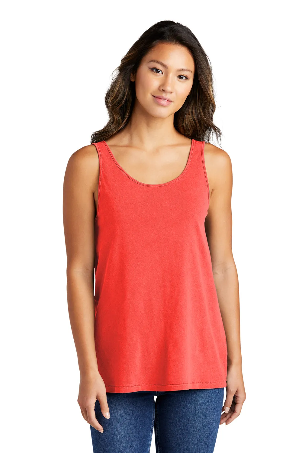 Port & Company Womens Beach Wash Garment Dyed Tank Top - Poppy Red  Buy the latest Clothing Port-Company