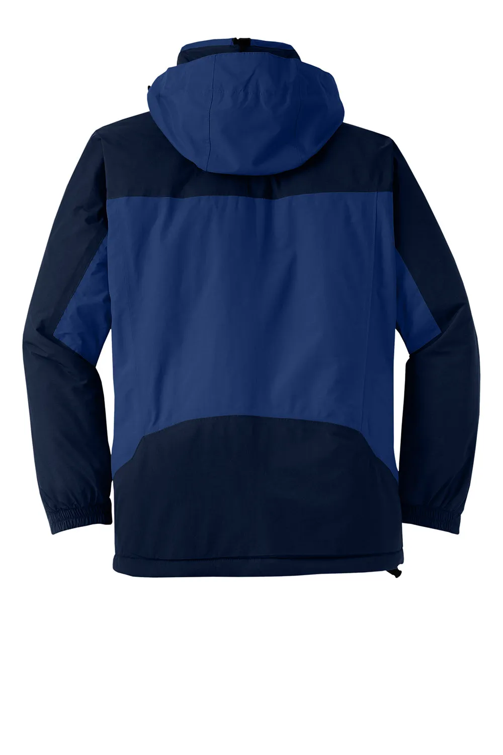 Port Authority Mens Nootka Waterproof Full Zip Hooded Jacket - Regatta Blue/Navy Blue