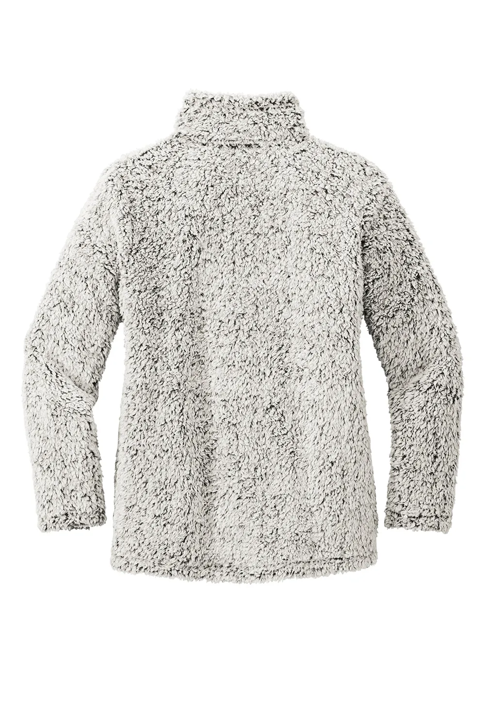 Port Authority Womens Cozy Sherpa Fleece 1/4 Zip Jacket - Heather Grey