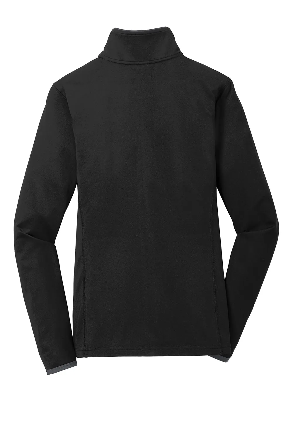 Sport-Tek Womens Sport-Wick Moisture Wicking Full Zip Jacket - Black/Charcoal Grey