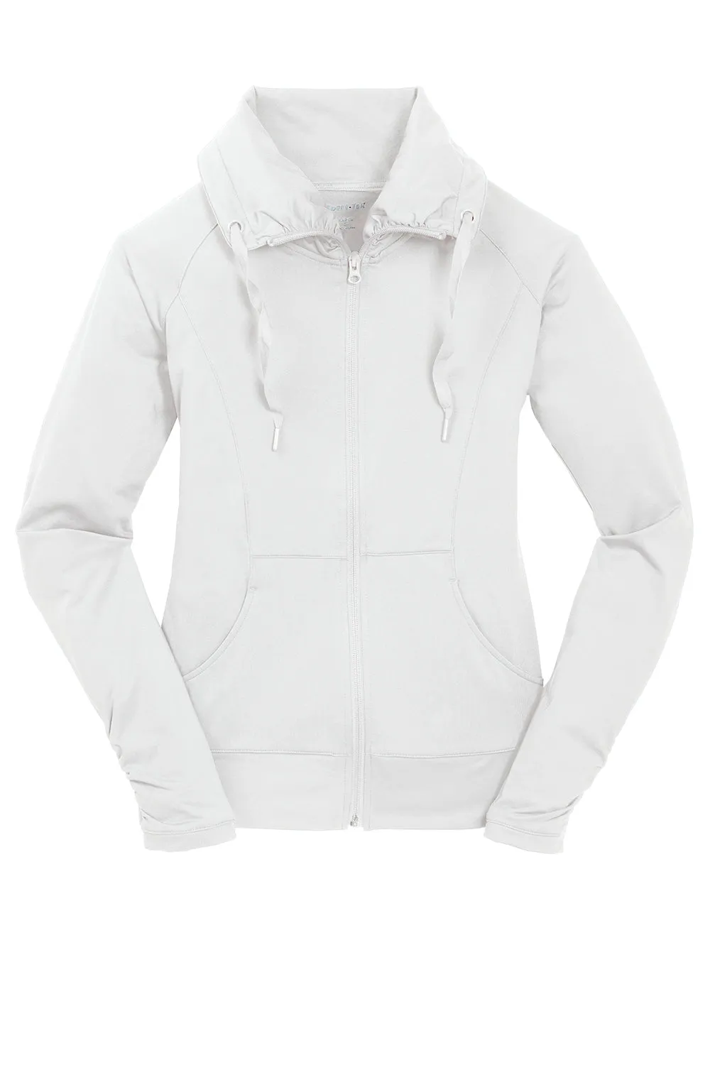 Sport-Tek Womens Sport-Wick Moisture Wicking Full Zip Jacket - White