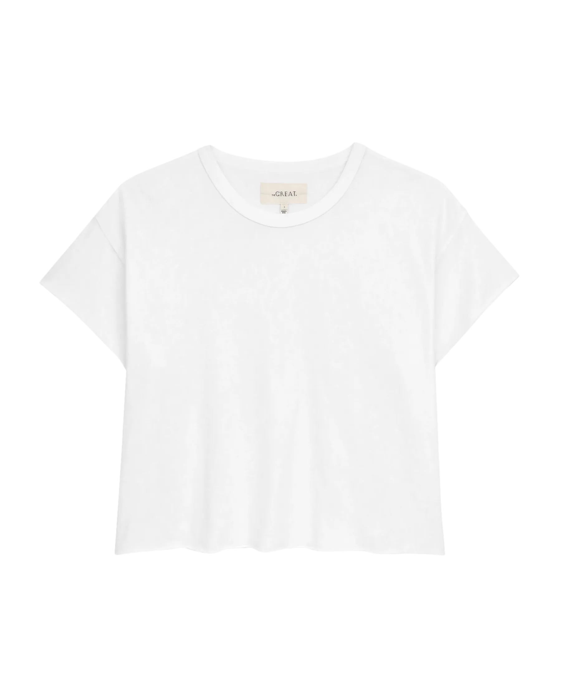 The Crop Tee. Solid -- True White