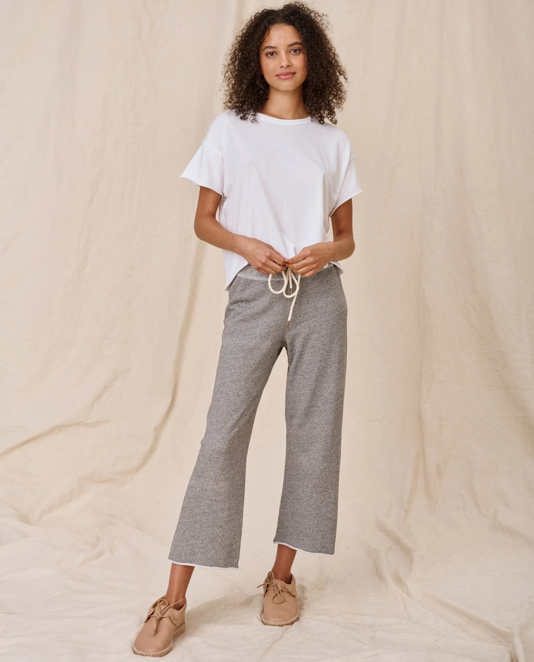 The Crop Tee. Solid -- True White