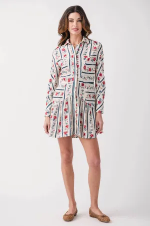 THML Button Up Collared Long Sleeve Dress