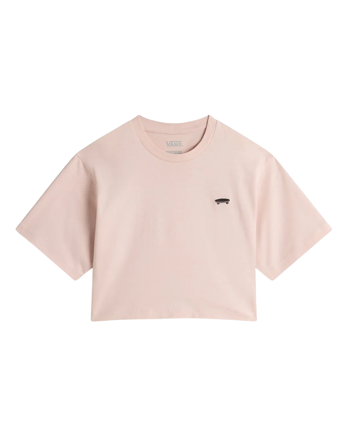 Vans Clothing Girls Salton Relax Crop T-Shirt in Sepia Rose