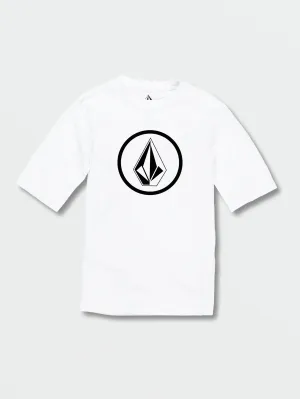 Volcom Lido Solid Boys Short Sleeve Shirt (Age 8-14) White Volcom