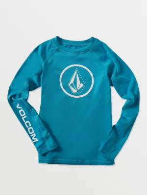 Volcom Lido Solid Long Sleeve Shirt (Age 8-14) Barrier Reef Volcom