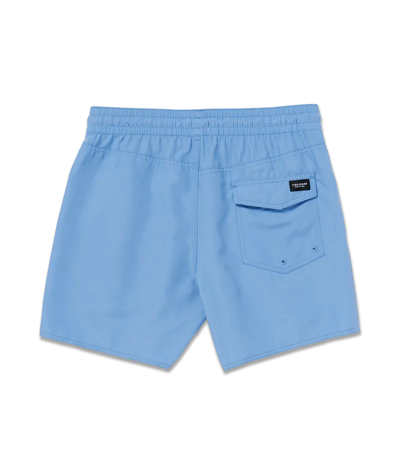 Volcom Lido Solid Trunk 16 Boardshorts-Blue Bird