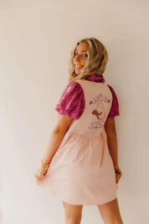 Western Let's Go Girls Sequin Patch Dress - Final Sale 50% off in cart