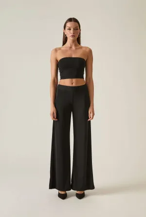 Wide-Leg Black Trousers